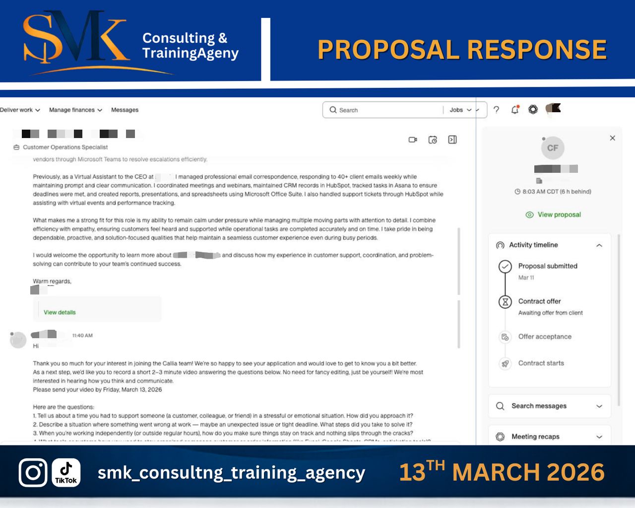 Proposal response